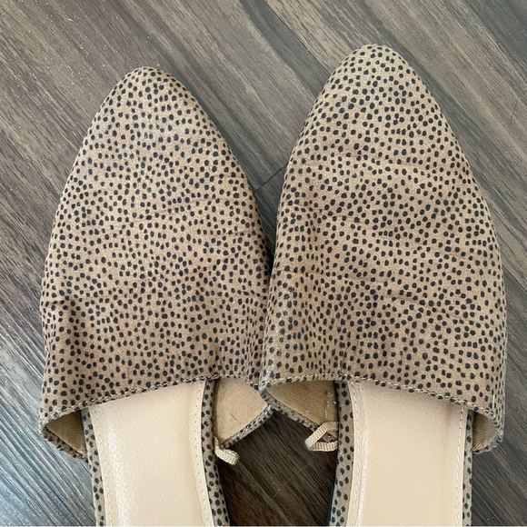 Faux-Suede Pointy-Toe Mule Flats For Women size US 8 in Cheetah Print - Picture 3 of 6